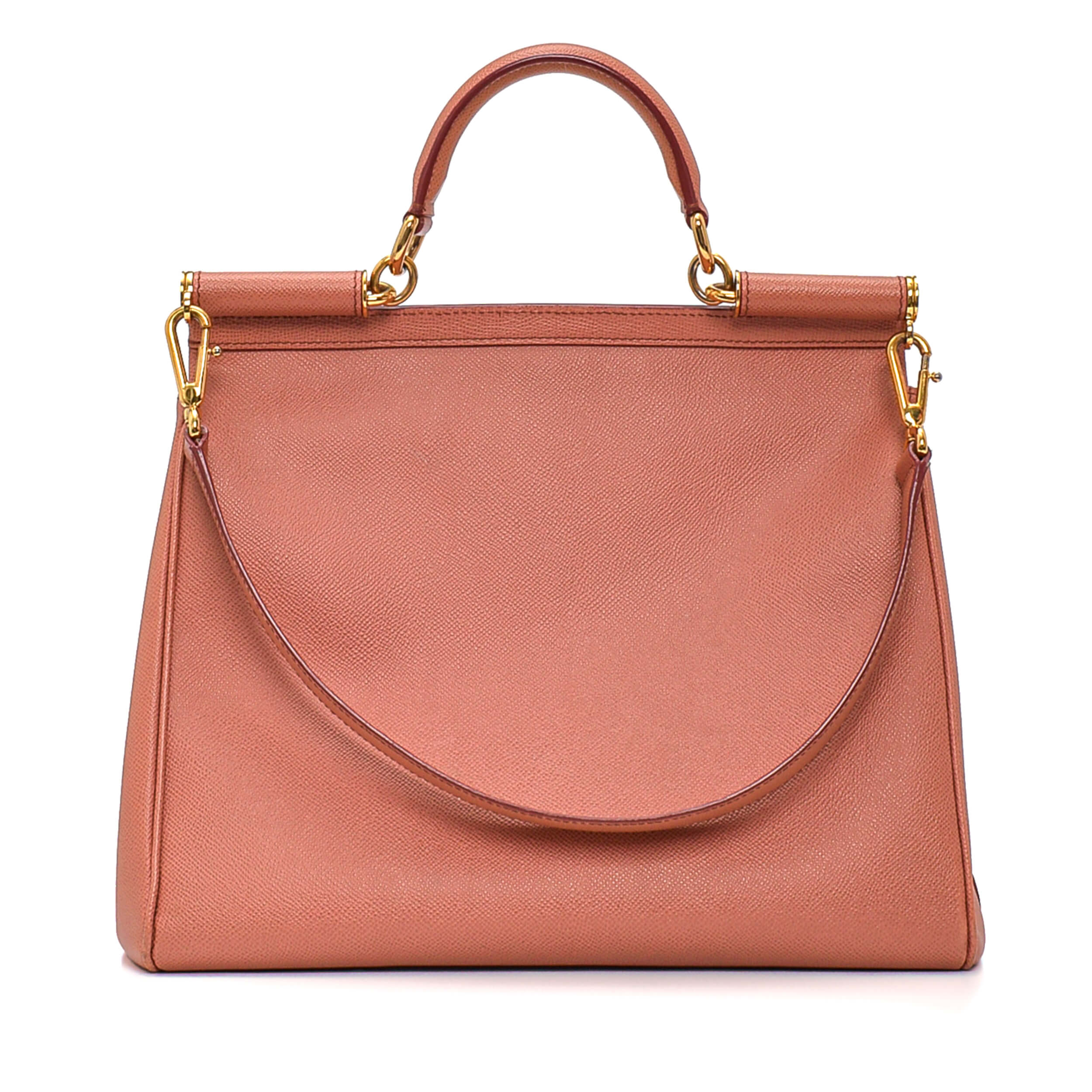 Dolce&Gabbana - Salmon Leather Large Miss Sicily Bag